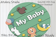 Nursery Door Hanger SVG 329, a Graphic by AtacanDigital (Thumbnail 3 of 6)
