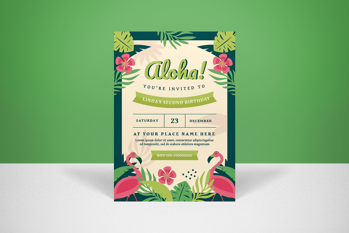 Summer Birthday Invitation, an Invitation Template by graphicook (Photo 3 of 3)