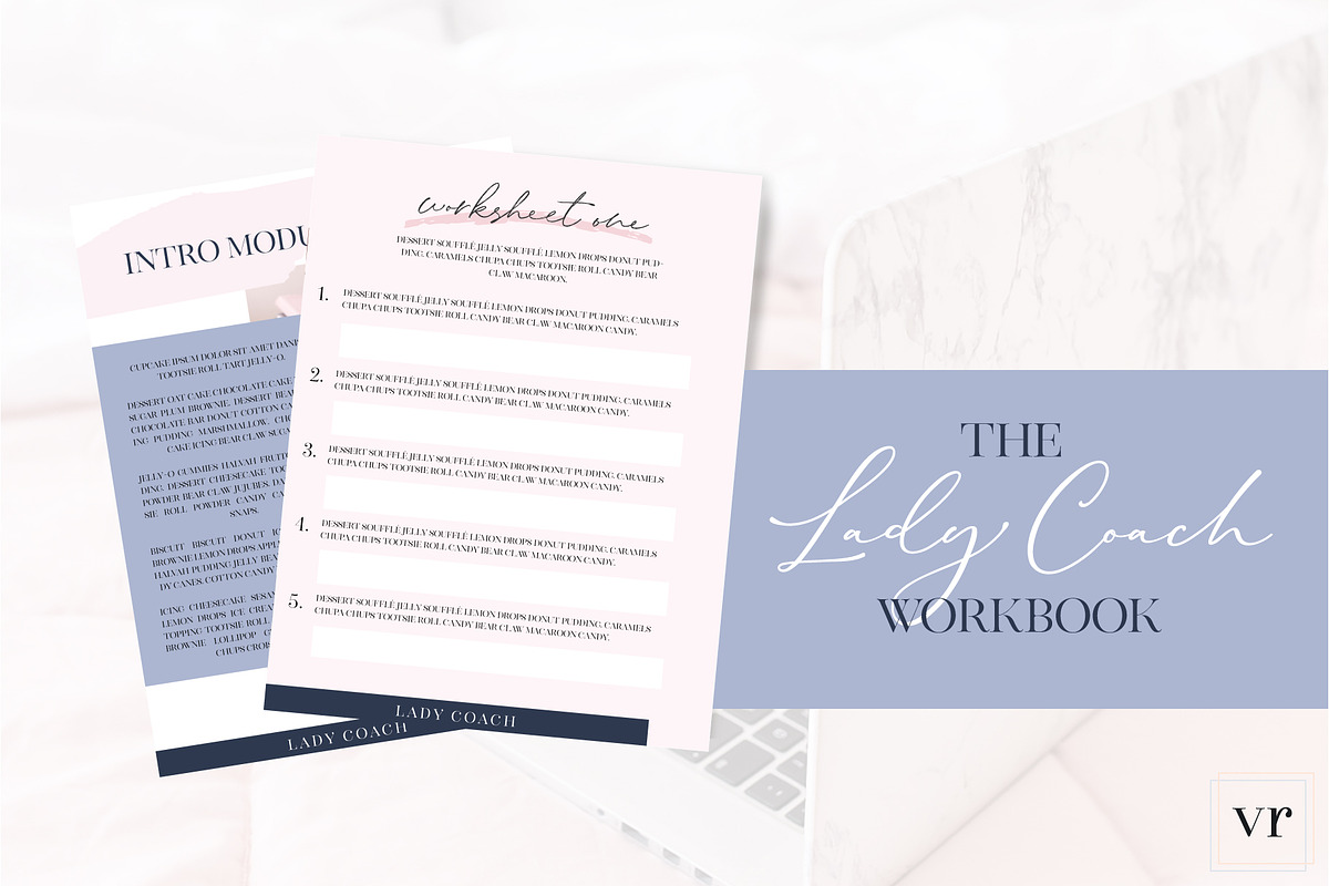 Lady Coach Workbook Canva Indesign, a Magazine Template by VanessaRyan.co (Photo 4 of 4)