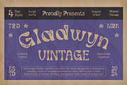 Gladwyn Vintage, a Sans Serif Font by Craft Supply Co. (Thumbnail 1 of 8)