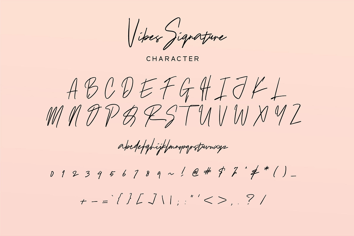Vibes Signature, a Script Font by Pustudio (Photo 7 of 7)