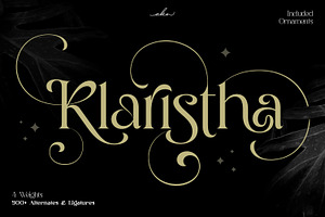 Klaristha - Ornamental Serif Font, a Serif Font by Ekahermawan