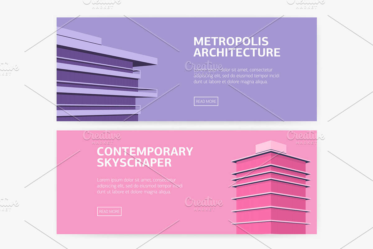 Modern architecture backgrounds, a Work Illustration by Good Studio (Photo 4 of 7)