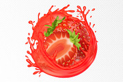 Strawberry splash collection, a Food Illustration by Yayasya (Thumbnail 2 of 3)
