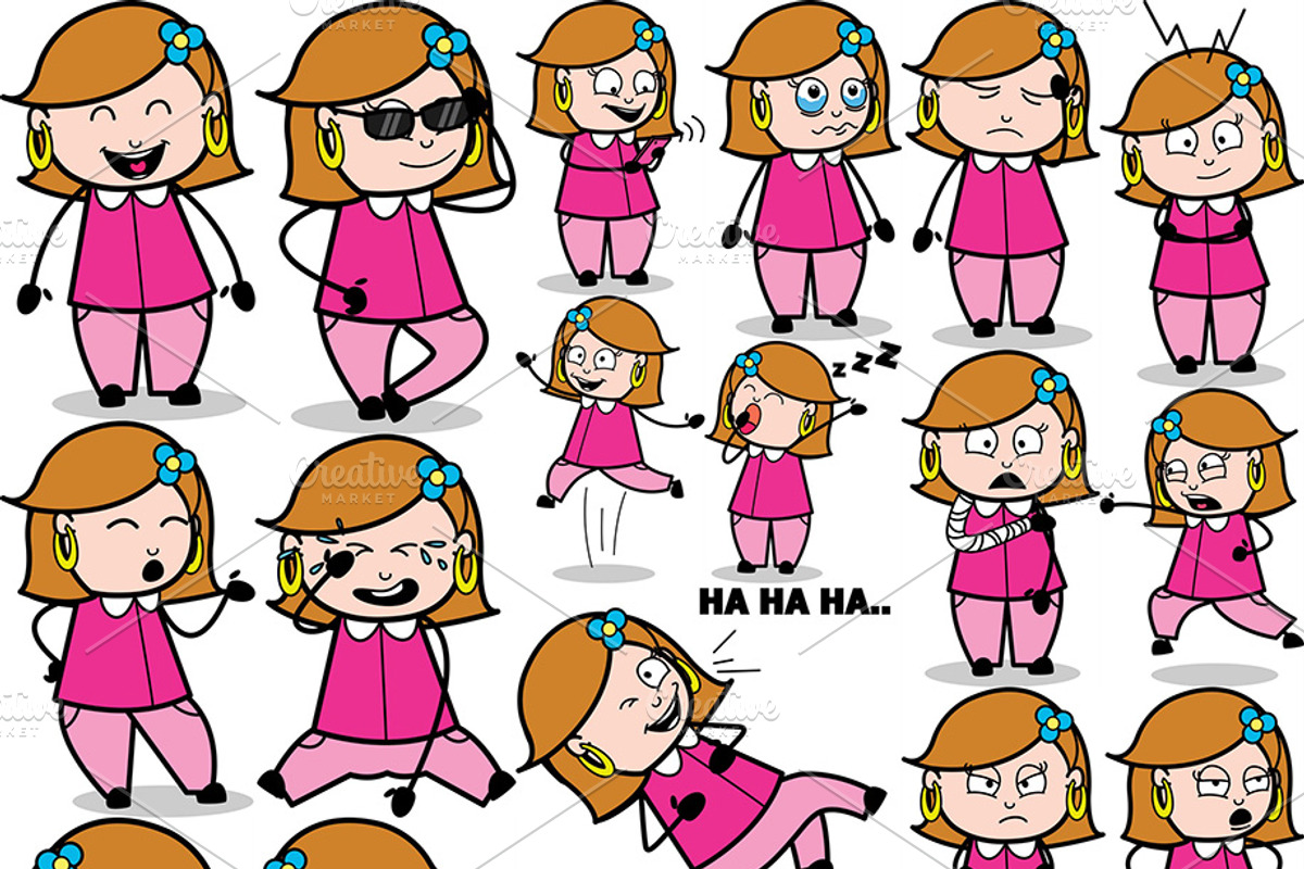 Housewife ~ Cartoon Character Set, a Person Illustration by The Toon Company (Photo 7 of 7)