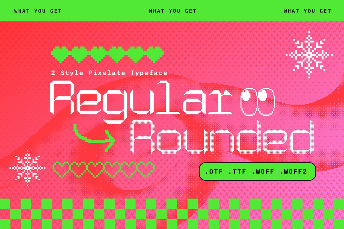Cas Pixalatte Y2K Pixel 2 Fonts, a Sans Serif Font by Casloop Studio (Photo 3 of 10)