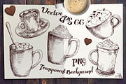 Autumn Beverage Ink Sketches, a Food Illustration by Fluffy Unicorn (Thumbnail 3 of 6)