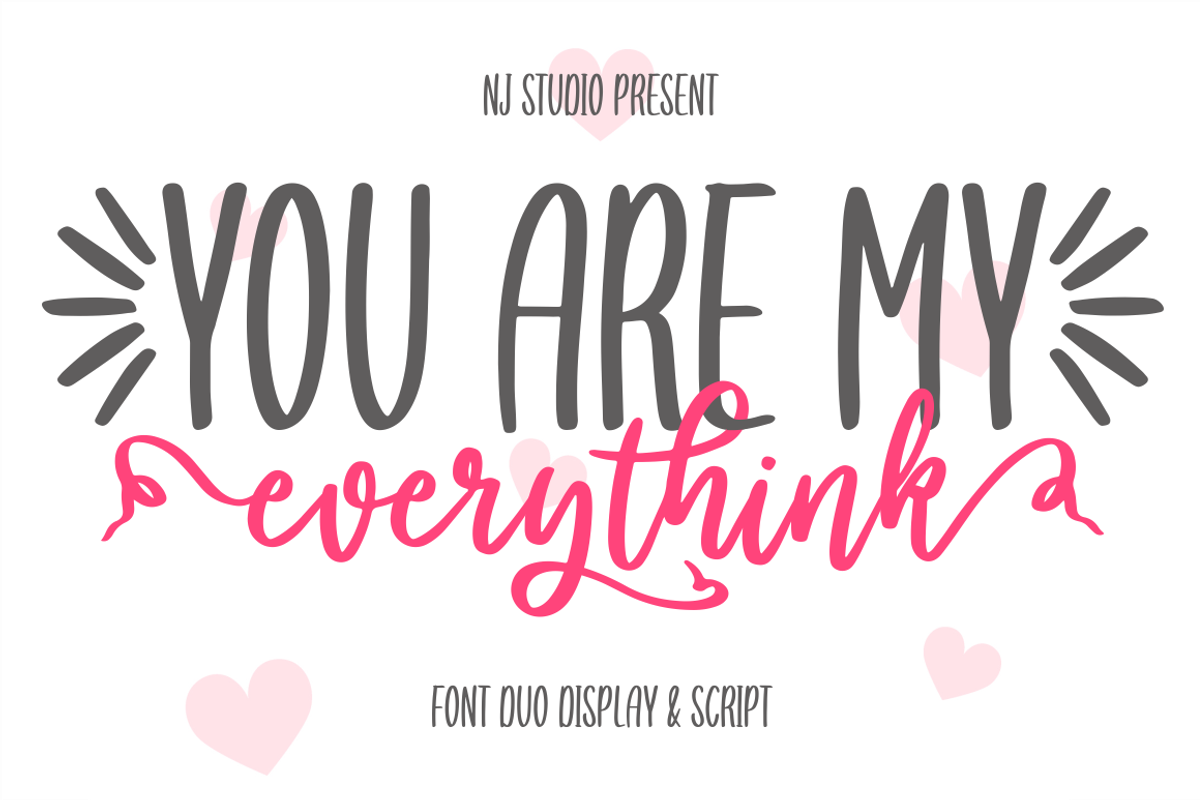 you are my everythink, a Script Font by N (Photo 1 of 12)