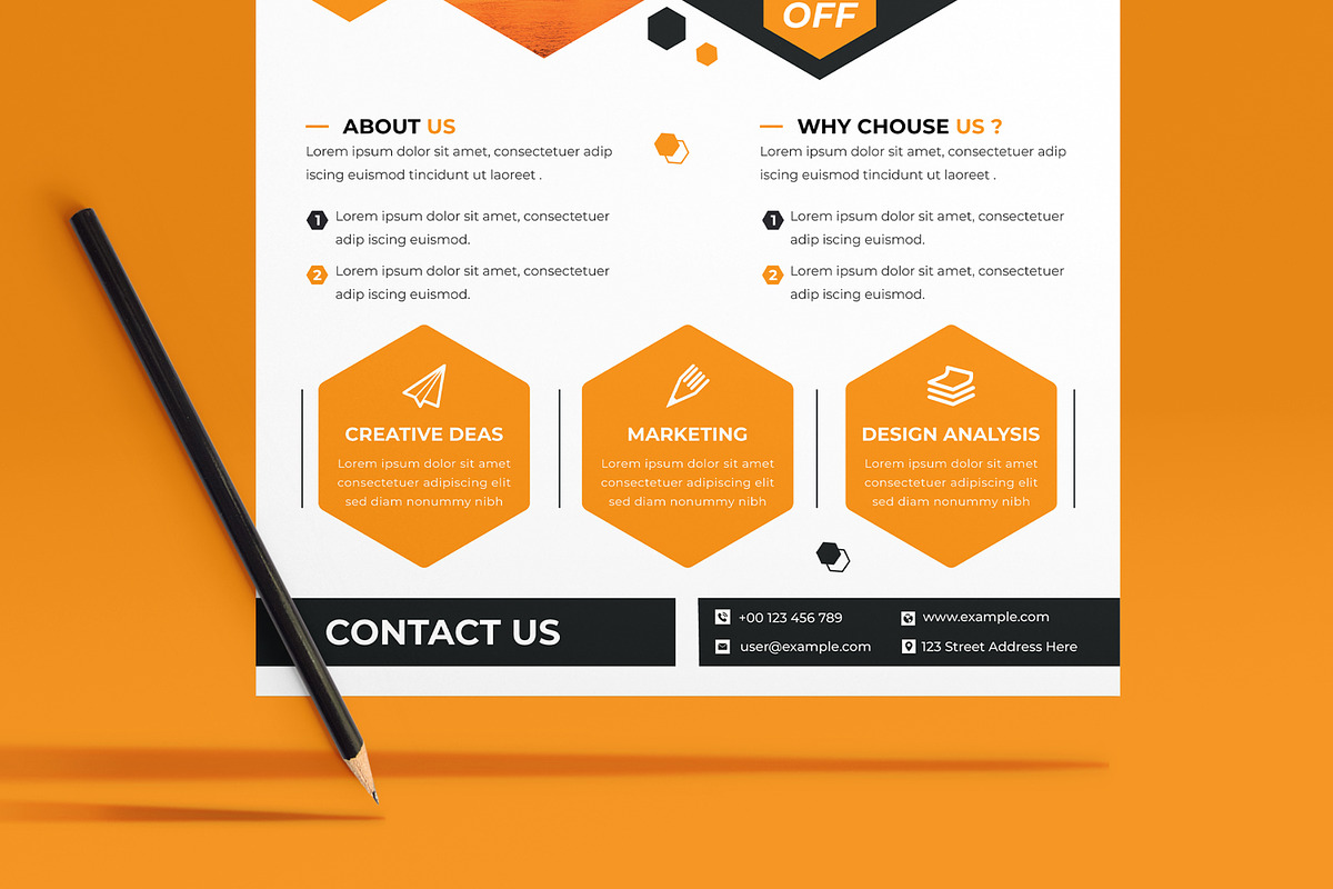 Modern Business Flyer Template, a Flyer Template by MightyDesign (Photo 2 of 6)