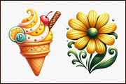 1960s Summer Vibes Clipart, an Illustration by Sublimation Artist (Thumbnail 3 of 6)
