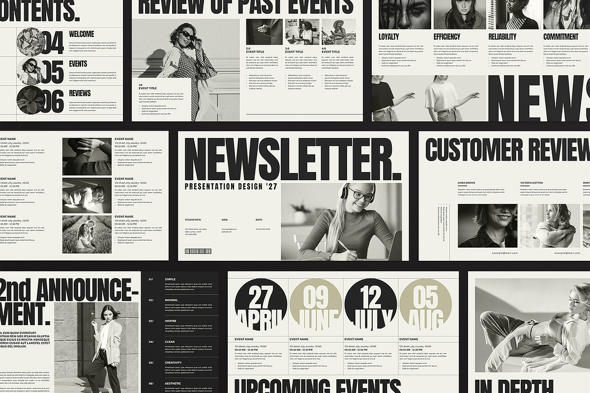 Newsletter Presentation Template, a Presentation Template by E-Type (Photo 1 of 5)
