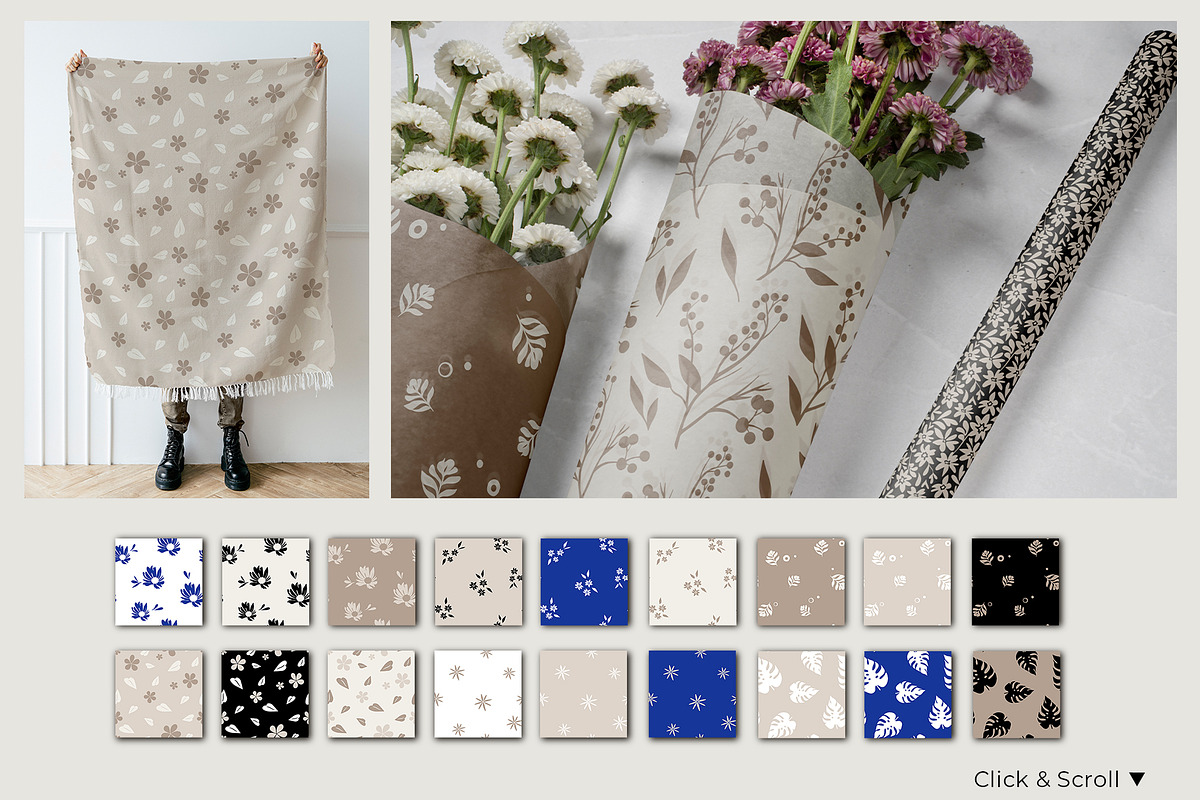 MODERN FLORAL PATTERNS, a Pattern Graphic by ApetekMarket (Photo 3 of 7)