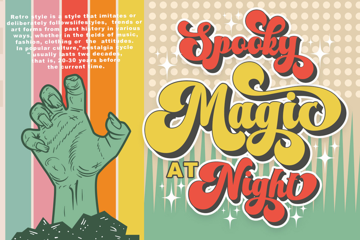 Magic Retro, a Script Font by IM Studio (Photo 5 of 8)