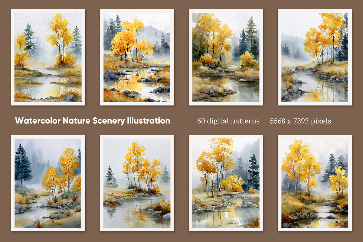 Watercolor Nature Illustration, a Decorative Illustration by Housui Patterns (Photo 7 of 9)