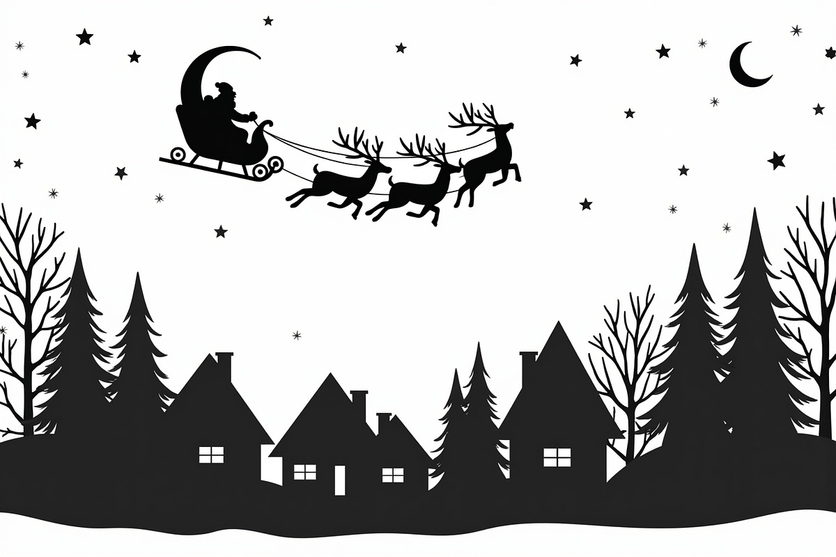Holiday Village Silhouette Pack, an Illustration by hafijul (Photo 16 of 21)
