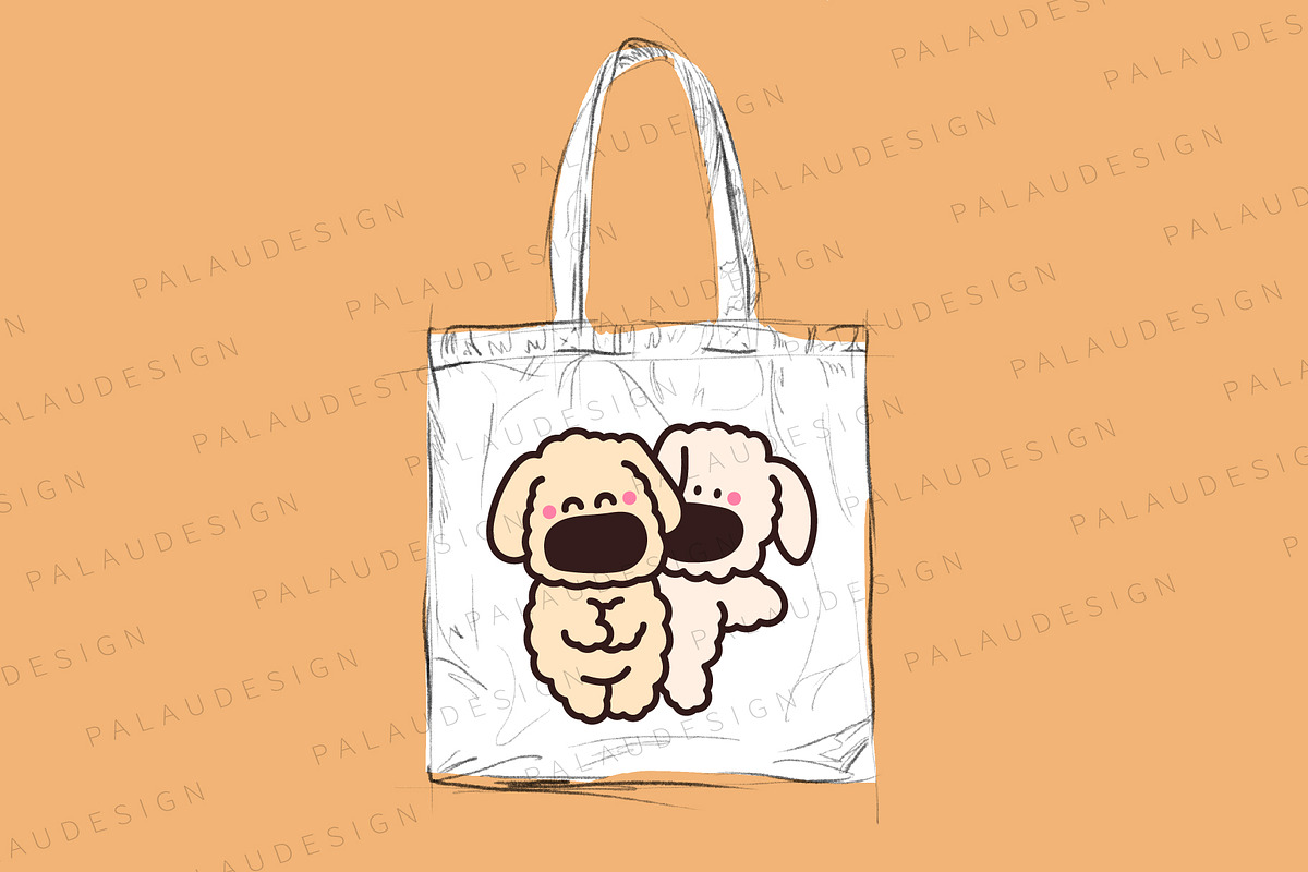 Cute Kawaii Dogs Couples Love, an Animal Illustration by Palau (Photo 3 of 12)