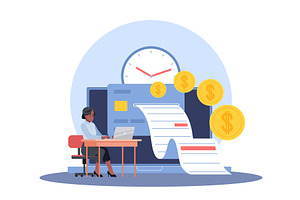 Making payment. Paying from account, a Finance Illustration by YummyBuum
