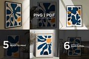 Set of abstract Blue Yellow Flower, a Decorative Illustration by Vibrand Studio (Thumbnail 4 of 8)