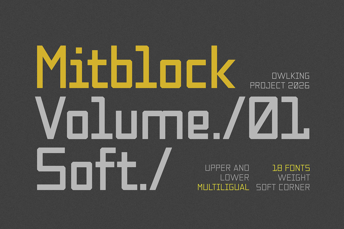 Mitblock, a Sans Serif Font by OWL KING (Photo 1 of 8)