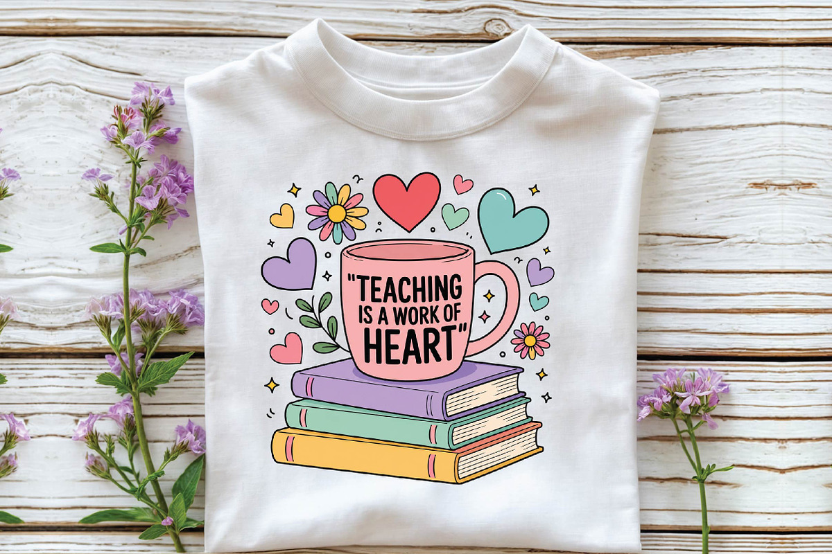 Teaching Is A Work Of Heart Teacher, a Seasonal Illustration by DreamPrint404 (Photo 2 of 6)