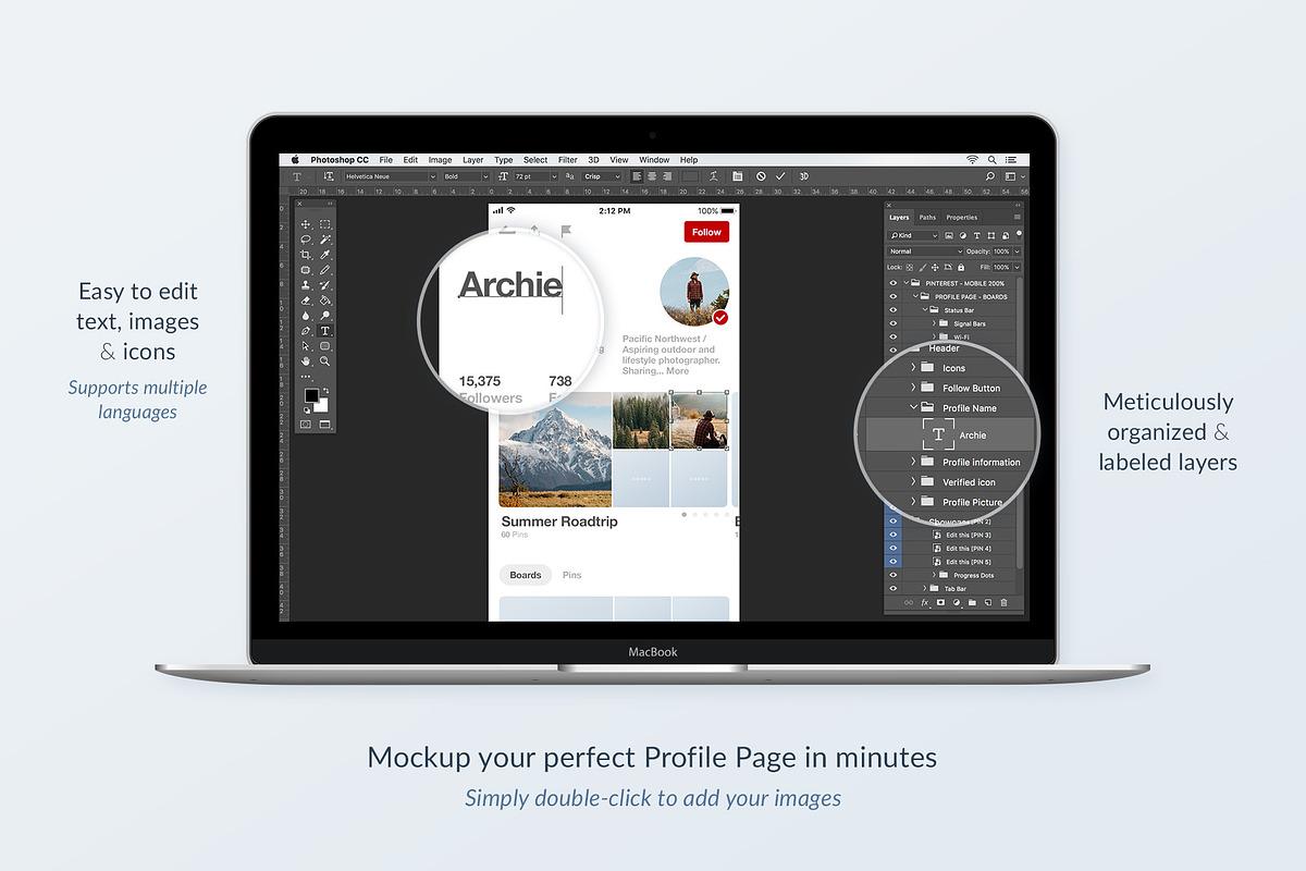 Pinterest Social Media Mockups Pack, a Social Media Template by Poego Social (Photo 5 of 7)