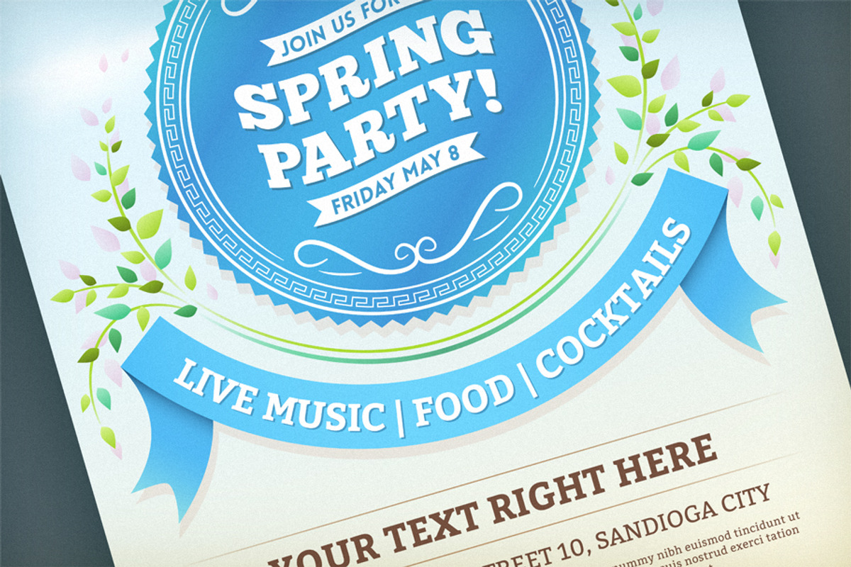 Spring Party Invitation, an Invitation Template by Mera Pixels (Photo 1 of 3)
