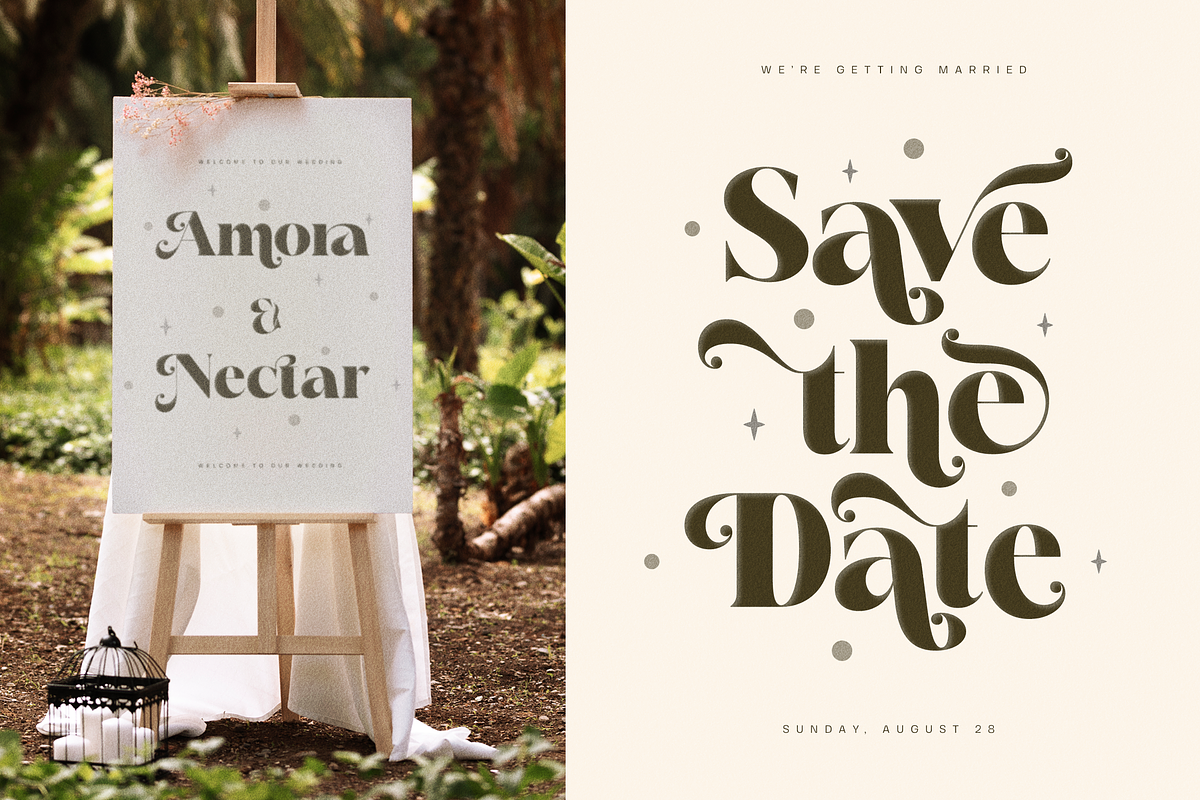Mighe Huntera - Retro Modern Serif, a Serif Font by Namara Creative Studio (Photo 8 of 14)