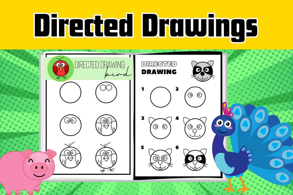 Directed Drawing Workbook For Kids, a Templates & Theme by Premium Digital Templates (Photo 1 of 3)