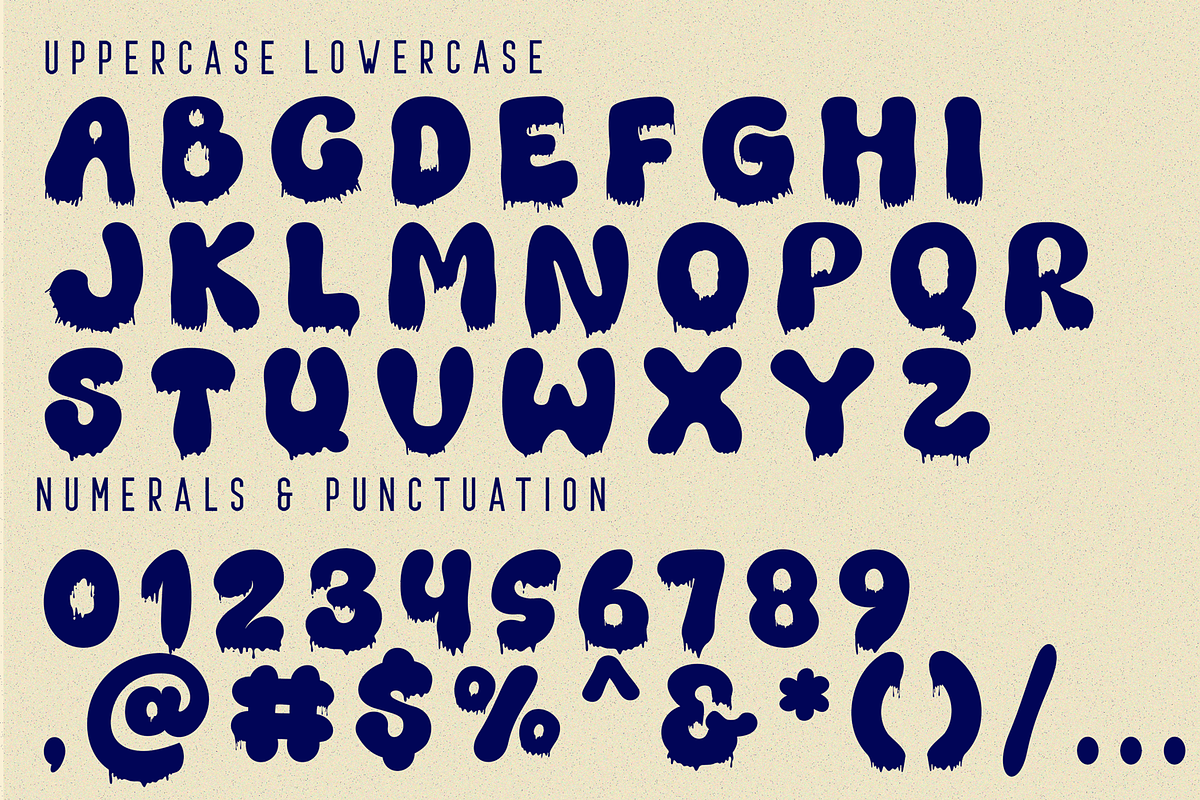 Thinkers Dripping Font, a Script Font by 177Studio (Photo 8 of 8)
