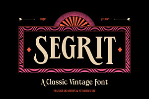 Segrit – Classic Vintage Font, a Serif Font by Drizy