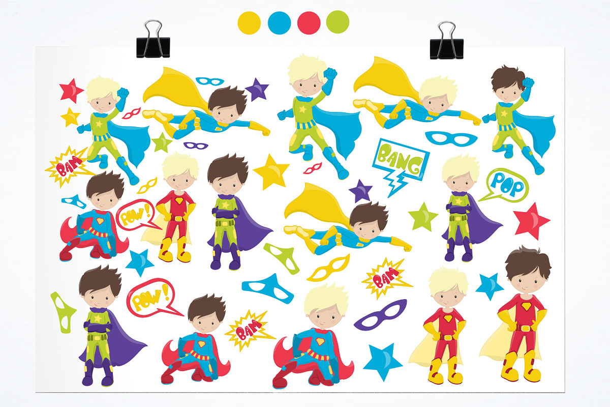Super Hero illustration pack, an Illustration by PrettyBundles (Photo 2 of 5)