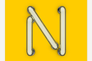 Neon tube font, an Object Graphic by 3D Graphics Shop (Thumbnail 18 of 38)