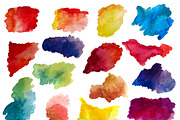 Watercolor stains png clipart set, a Background Graphic by Fresh art by Larysa (Thumbnail 2 of 3)