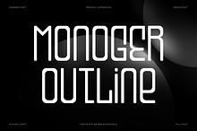 Monoger Outline - Monoline Font