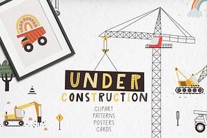 Under Construction, a Transportation Illustration by Funny Bug