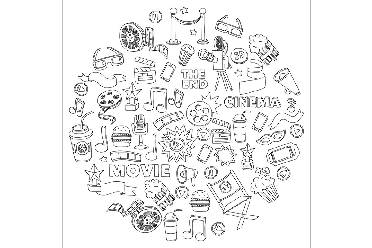 It's movie time! Big vector set, a Pattern Graphic by Art Loft (Photo 13 of 16)
