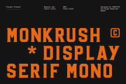 Monkrush - Display Serif Mono, a Font by Indotype Foundry (Thumbnail 1 of 10)