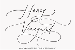 Honey Vineyard // Modern Calligraphy