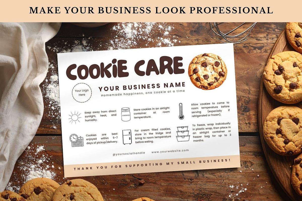 Cookie Care Form Editable Template, a Stationery Template by Anna Design Studio (Photo 7 of 7)