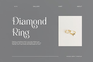 Bling Unique Serif Typeface