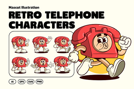 Retro Telephone Characters