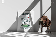 Retro Golf Ball Character T-Shirt, a Sport Illustration by shaondesigns (Thumbnail 5 of 6)