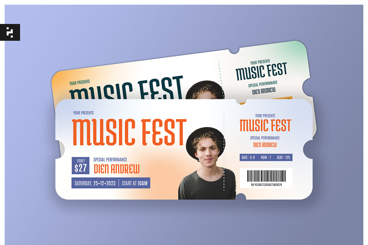 Music Fest Concert Ticket, a Brochure Template by Neermana (Photo 1 of 4)