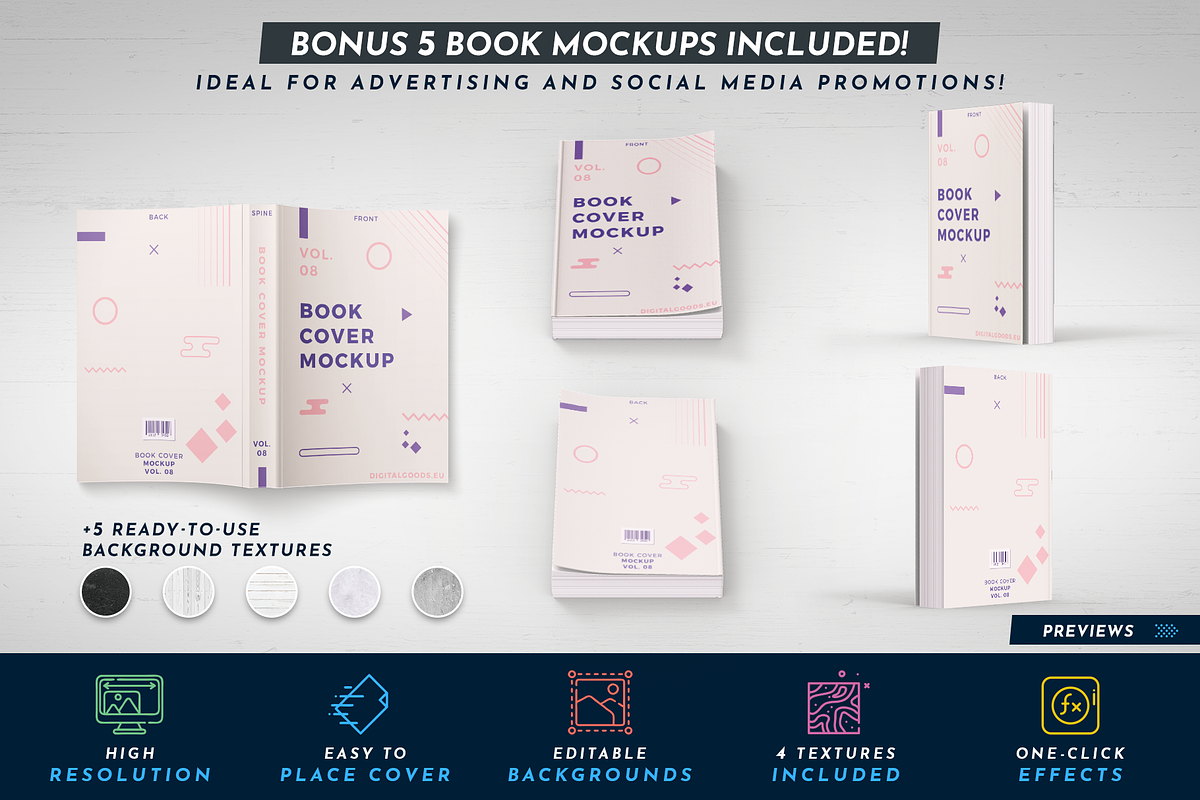 Book Cover Template 54, a Templates & Theme by Digital Goods (Photo 4 of 11)