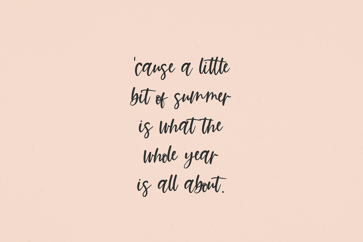 Summer Paradise Script, a Script Font by Beck McCormick (Photo 2 of 10)