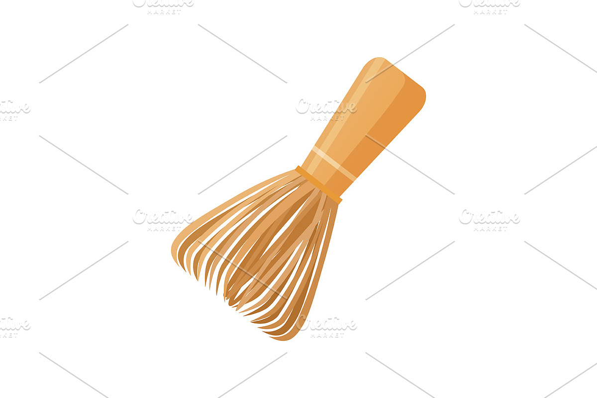 Bamboo whisk icon, a Food Illustration by Elen_Art