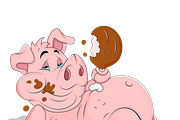 Cartoon Pig Vector 2, an Animal Illustration by TrueMitra Designs (Thumbnail 2 of 4)