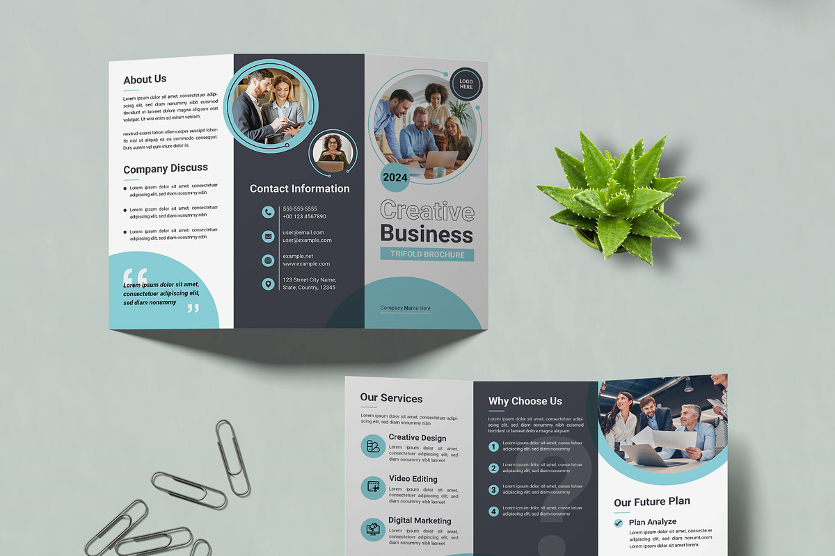 Creative Business Trifold Layout, a Brochure Template by MightyDesign (Photo 3 of 7)