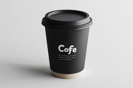 Black Coffee Cup Mockup Simple Desig, a Background Photo by Pixeness