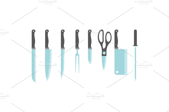 Vector knife set preview 3
